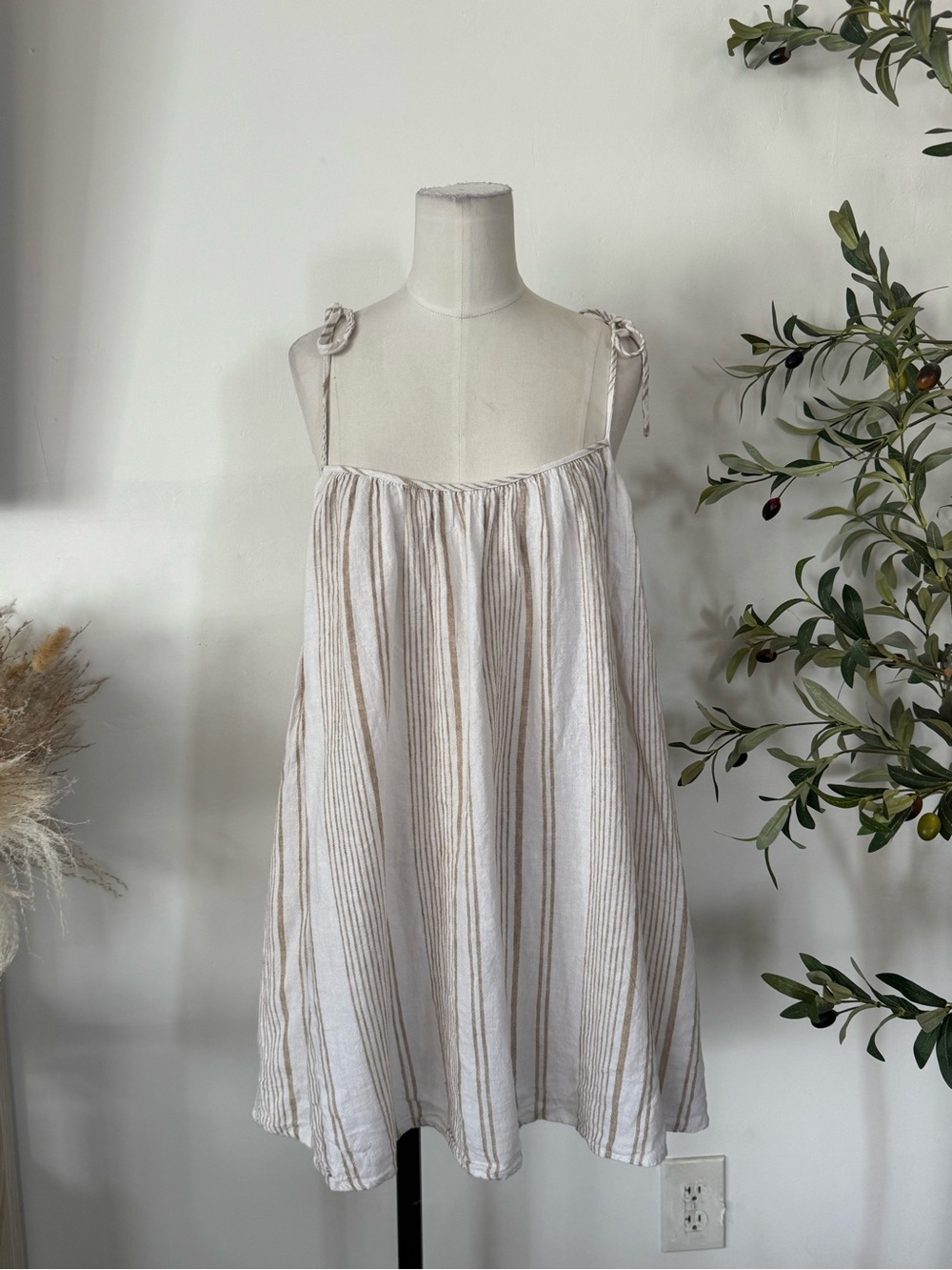 TULAROSA - Linda Mini Linen Blend Dress